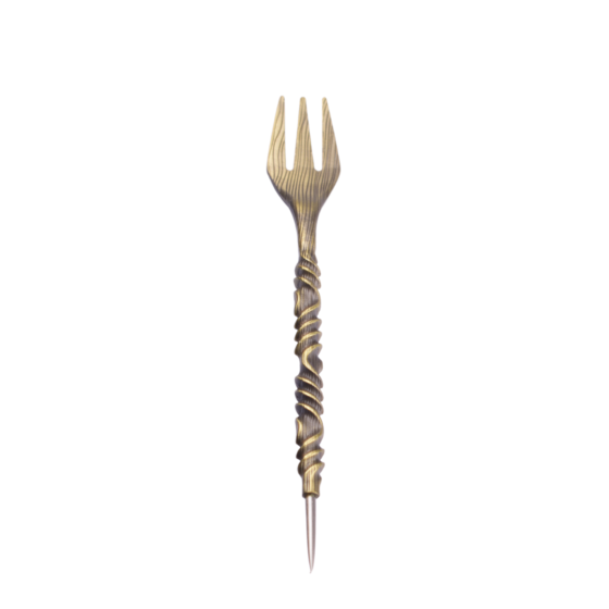 Fork with foil poker gold - Αξεσουάρ Packing